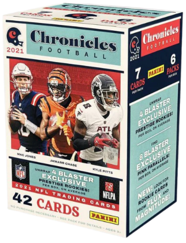 2021 Panini NFL Chronicles Football Trading Card Blaster Box